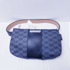 MICHAEL Michael Kors Black and Dark Gray Logo Belt Bag
